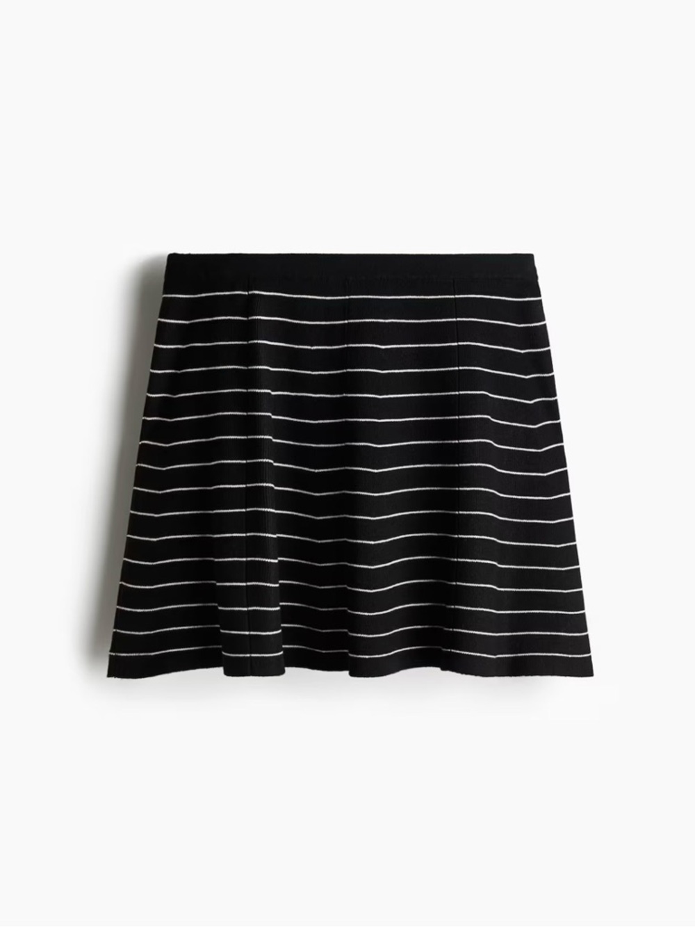 H&M Flared Fine-Knit Mini Skirt